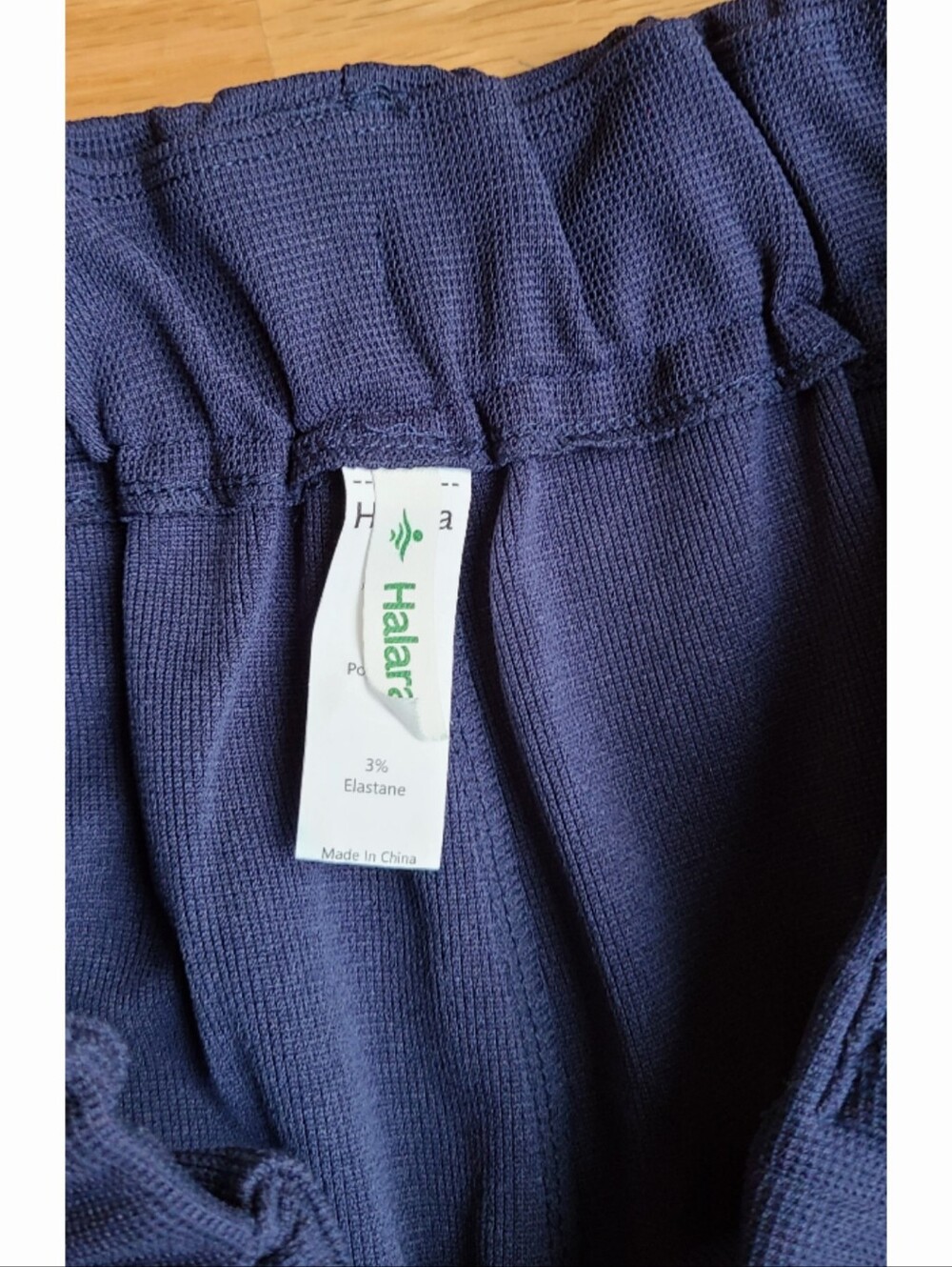 Halara Mid Rise Wide Leg Waffle Pants Harbor Ink Medium Pocket Lounge Casual - Picture 6 of 16